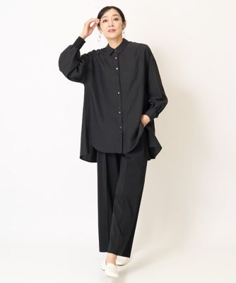 スパンキーブロードバックプリーツシャツ