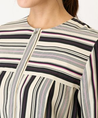 セットアップ対応］マルチストライプボウタイブラウス | GEORGES RECH