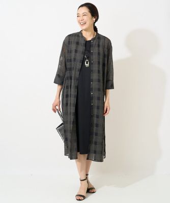 ＜GEORGES RECH　(Women)＞［２点セット］ツインセットチェックシャツワンピース
