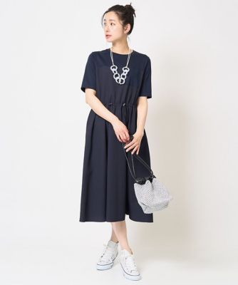 ＜GEORGES RECH　(Women)＞［接触冷感／吸水速乾］サッカーシャドーギンガムワンピース