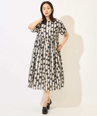 ＜GEORGES RECH　(Women)＞ドットストライプシアーワンピース
