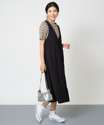 2点セット］ジャンパースカート×ボーダーカットソー | GEORGES