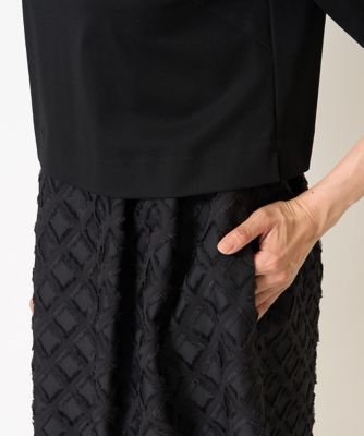 ［日本製］ダイヤカットジャガードドッキングワンピース