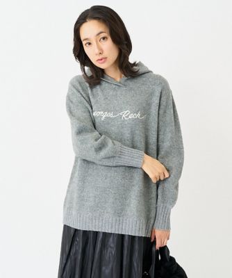 GEORGES RECH　(Women)/ジョルジュ　レッシュ ロゴ刺繍フーディニット
