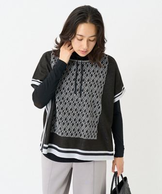 ジョルジュ・レッシュ（ES RECH）/[日本製]ロゴジャカードニットベスト 日本製］ロゴジャカードニットベスト | GEORGES RECH (Women