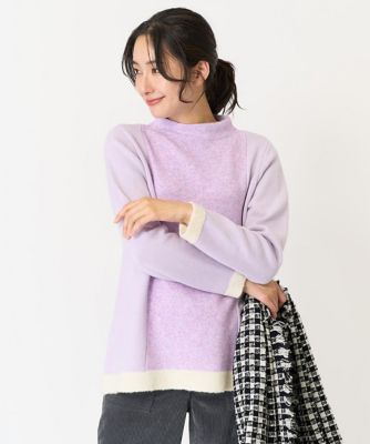 【SALE】GEORGES RECH (Women)/ジョルジュ レッシュ メランジミックスニットプルオーバー ラベンダー60 トップス【三越伊勢丹/公式】