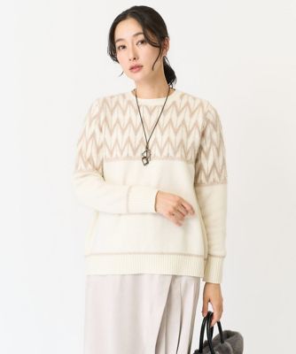 GEORGES RECH　(Women)/ジョルジュ　レッシュ シャギーモールジャガードニット