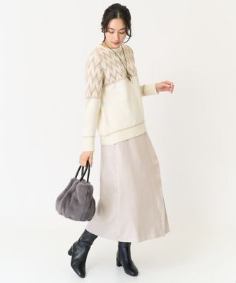 シャギーモールジャガードニット