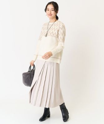 シャギーモールジャガードニット