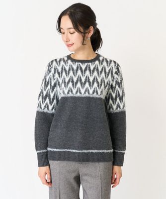 シャギーモールジャガードニット