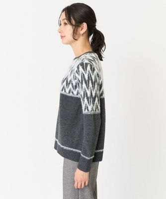 シャギーモールジャガードニット