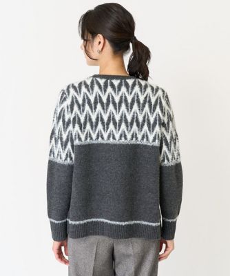 シャギーモールジャガードニット
