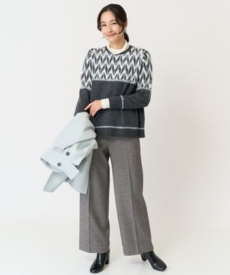 シャギーモールジャガードニット