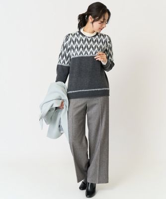 シャギーモールジャガードニット