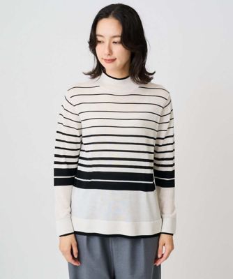 アンサンブル対応］ウォッシャブルウールセミハイネックニット