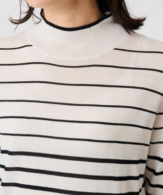 アンサンブル対応］ウォッシャブルウールセミハイネックニット