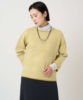 ジョルジュ・レッシュ（ES RECH）/ブークレチェックジャカードニット ブークレチェックジャカードニット | GEORGES RECH (Women)/ジョルジュ