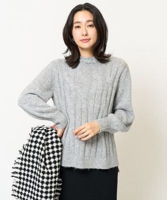 ES RECH / ジョルジュ・レッシュ ラメリリーヤーンニットプルオーバー ラメリリーヤーンニットプルオーバー | GEORGES RECH (Women