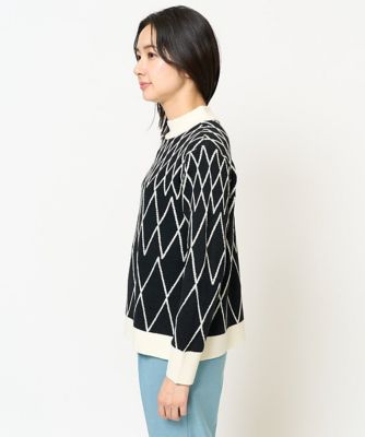 ブークレダイヤジャガードハイネックニット | GEORGES RECH (Women