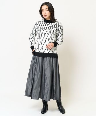 ブークレダイヤジャガードハイネックニット | GEORGES RECH (Women