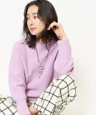 ［日本製］ホールガーメントガーター編みラメニット