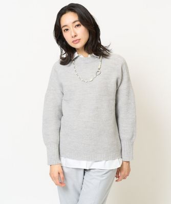 ［日本製］ホールガーメントガーター編みラメニット