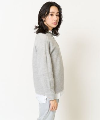 ［日本製］ホールガーメントガーター編みラメニット