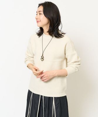 ［日本製］ホールガーメントガーター編みラメニット