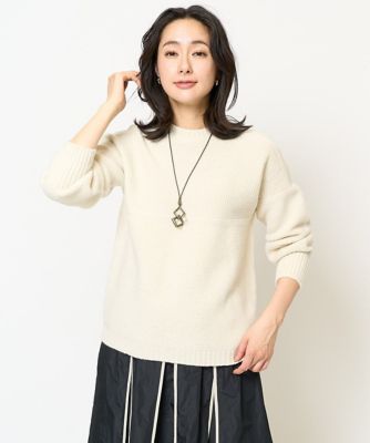 ［日本製］ホールガーメントガーター編みラメニット