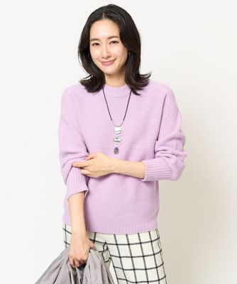 ［日本製］ホールガーメントガーター編みラメニット