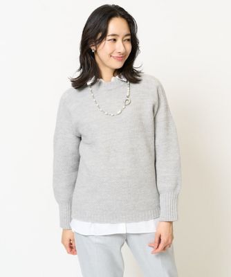 ［日本製］ホールガーメントガーター編みラメニット