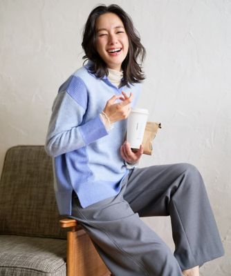 メランジブークレ襟付きニット | GEORGES RECH (Women)/ジョルジュ