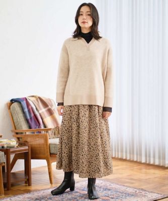 メランジブークレ襟付きニット | GEORGES RECH (Women)/ジョルジュ