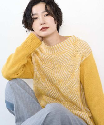 バイカラージャカードニット | GEORGES RECH (Women)/ジョルジュ