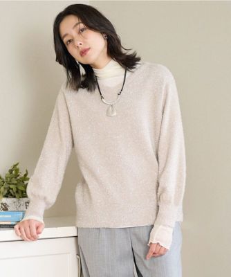 メタリックシャギーVネックニット | GEORGES RECH (Women)/ジョルジュ