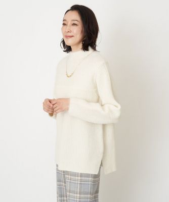 ヘアリーブークレヤーンボトルネックニット ヘアリーブークレヤーンボトルネックニット | GEORGES RECH