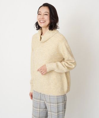 ＜GEORGES RECH　(Women)＞ラメカラーミックスヤーンオフタートルニット