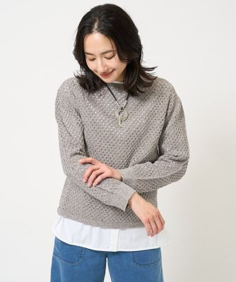 ES RECH / ジョルジュ・レッシュ [日本製]ホールガーメントラメリリーニット 日本製］ホールガーメントラメリリーニット | GEORGES RECH