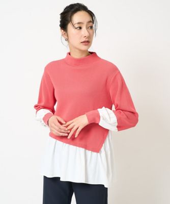 GEORGES RECH　(Women)/ジョルジュ　レッシュ タフタコンビアシンメトリーニット