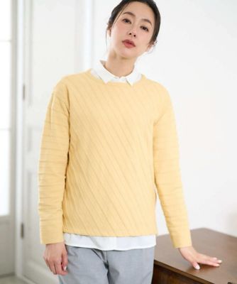 ＜GEORGES RECH　(Women)＞ケーブル柄ニットプルオーバー