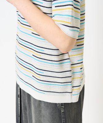 ES RECH / ジョルジュ・レッシュ カラフルボーダージャガードニット ジョルジュ・レッシュ GEORGES RECH カラフルボーダージャガード