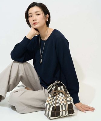 アンサンブル対応］畦タック柄ニットプルオーバー | GEORGES RECH