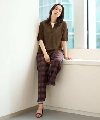 メッシュ半袖ポロニット | GEORGES RECH (Women)/ジョルジュ レッシュ