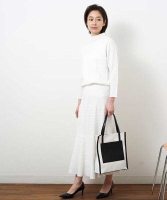 ウィメンズ GMジャガードニットスカート オフホワイト　XS Whim Gazette(ウィム ガゼット)｜ジャガードラップスカート/オフ