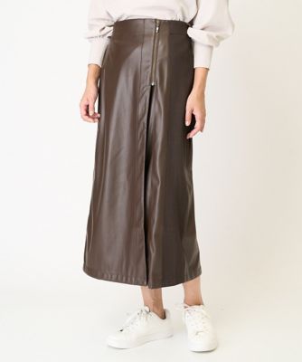 セットアップ対応］ライトレザーナローラップスカート | GEORGES RECH