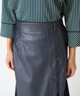 セットアップ対応］ライトレザーナローラップスカート | GEORGES RECH