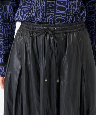 ジョルジュ・レッシュ（ES RECH）/[日本製]エコソフトレザーギャザースカート 日本製］エコソフトレザーギャザースカート | GEORGES RECH (Women