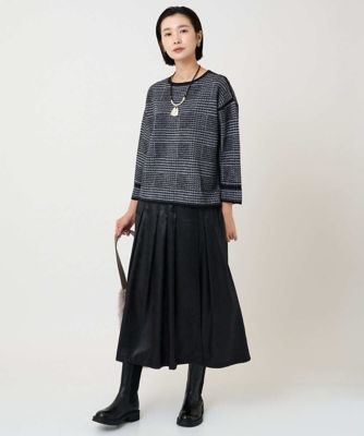 フェイクレザーランダムタックスカート | GEORGES RECH (Women