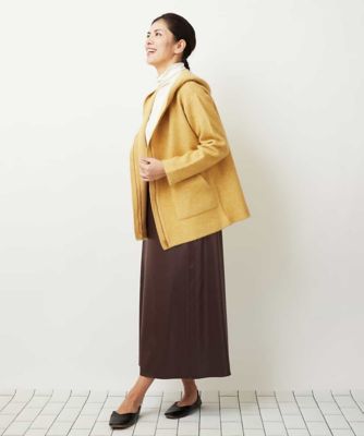 【洗える】レザーライクサテンスカート