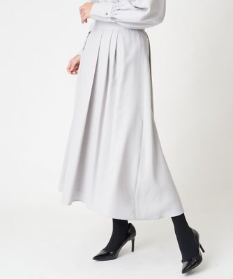 ＜GEORGES RECH　(Women)＞［日本製／セットアップ対応］ジョーゼットタックフレアスカート
